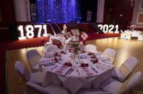 Decorated table at the Clacton 150 dinner dance